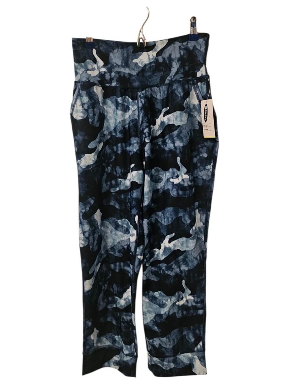 Navy Blue Camo Old Navy Women's High-Rise PowerSoft Crop Joggers